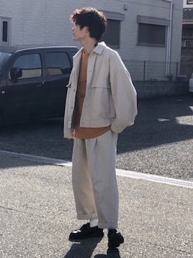 「LOWRYS FARM（ローリーズファーム）のアイテム（ジャケット/アウター）」を使った、間井谷　勇生【大阪美容師】さん（メンズ・169cm）の春コーディネート