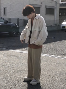「LOWRYS FARM（ローリーズファーム）のアイテム（ジャケット/アウター）」を使った、間井谷　勇生【大阪美容師】さん（メンズ・169cm）の春コーディネート
