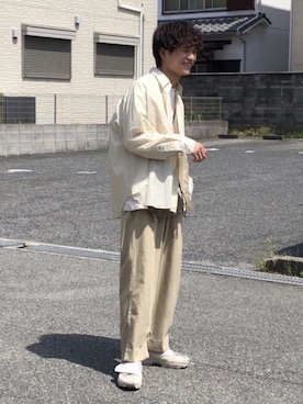 「Kastane（カスタネ）のアイテム」を使った、間井谷　勇生【大阪美容師】さん（メンズ・169cm）の春コーディネート