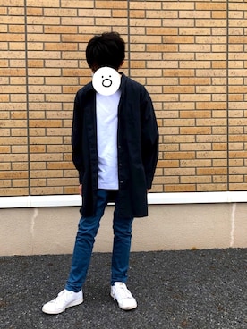 「UNIQLO（ユニクロ）のアイテム（シャツ/ブラウス、ブラック系）」を使った、Yu☺︎さん（レディース・148cm）の春コーディネート