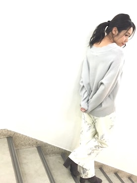 「Supreme.La.La.（シュープリームララ）のアイテム」を使った、Harei Arakawaさん（レディース・168cm）の冬コーディネート