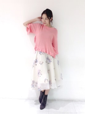 「Supreme.La.La.（シュープリームララ）のアイテム」を使った、Harei Arakawaさん（レディース・168cm）の冬コーディネート