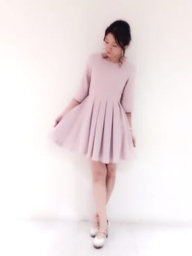 「Supreme.La.La.（シュープリームララ）のアイテム（パンプス）」を使った、Harei Arakawaさん（レディース・168cm）の冬コーディネート
