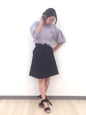 「Supreme.La.La.（シュープリームララ）のアイテム（ニット/セーター）」を使った、Harei Arakawaさん（レディース・168cm）の冬コーディネート