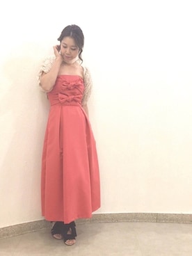 「二次会」｜「アイテム（その他アウター）」を使った、Harei Arakawaさん（レディース・168cm）の冬コーディネート