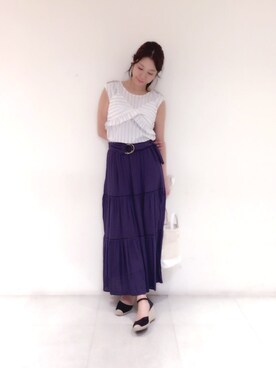 「Supreme.La.La.（シュープリームララ）のアイテム（バッグ）」を使った、Harei Arakawaさん（レディース・168cm）の春コーディネート