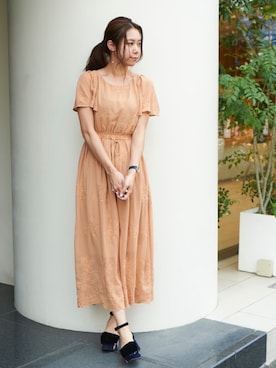 「Supreme.La.La.（シュープリームララ）のアイテム」を使った、Harei Arakawaさん（レディース・168cm）の夏コーディネート