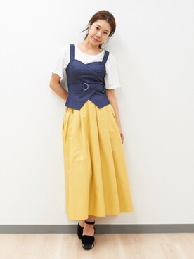 「Supreme.La.La.（シュープリームララ）のアイテム（パンプス）」を使った、Harei Arakawaさん（レディース・168cm）の夏コーディネート
