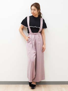「Supreme.La.La.（シュープリームララ）のアイテム（パンツ）」を使った、Harei Arakawaさん（レディース・168cm）の夏コーディネート