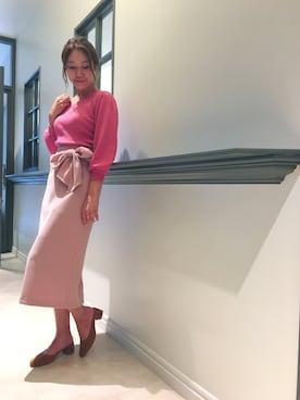 「Supreme.La.La.（シュープリームララ）のアイテム（ニット/セーター）」を使った、Harei Arakawaさん（レディース・168cm）の夏コーディネート