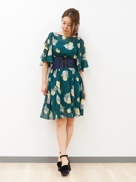 「Supreme.La.La.（シュープリームララ）のアイテム（パンプス）」を使った、Harei Arakawaさん（レディース・168cm）の夏コーディネート