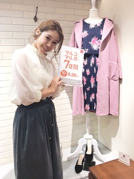 「Supreme.La.La.（シュープリームララ）のアイテム（パンツ）」を使った、Harei Arakawaさん（レディース・168cm）の秋コーディネート