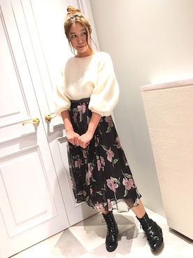 「Supreme.La.La.（シュープリームララ）のアイテム」を使った、Harei Arakawaさん（レディース・168cm）の秋コーディネート