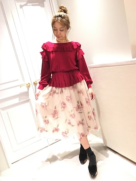 「Supreme.La.La.（シュープリームララ）のアイテム（パンプス）」を使った、Harei Arakawaさん（レディース・168cm）の秋コーディネート