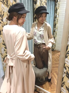 「Supreme.La.La.（シュープリームララ）のアイテム（その他アウター）」を使った、Harei Arakawaさん（レディース・168cm）の秋コーディネート