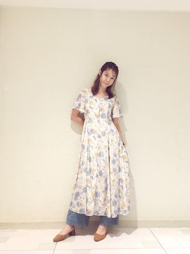 「Supreme.La.La.（シュープリームララ）のアイテム（パンツ）」を使った、Harei Arakawaさん（レディース・168cm）の春コーディネート