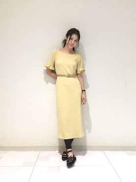 「Supreme.La.La.（シュープリームララ）のアイテム（ワンピース/ドレス）」を使った、Harei Arakawaさん（レディース・168cm）の夏コーディネート