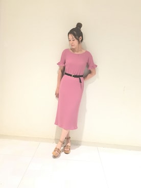 「Supreme.La.La.（シュープリームララ）のアイテム（ワンピース/ドレス）」を使った、Harei Arakawaさん（レディース・168cm）の夏コーディネート