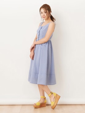 「Supreme.La.La.（シュープリームララ）のアイテム（ワンピース/ドレス）」を使った、Harei Arakawaさん（レディース・168cm）の夏コーディネート