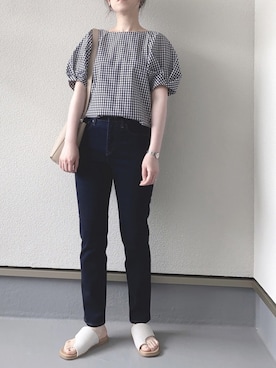 「pink adobe（ピンクアドベ）のアイテム」を使った、haruさん（レディース・162cm）の春コーディネート