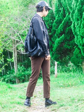 「Ray BEAMS(レイビームス)のアイテム(帽子)」を使った、りょうすけさん(メンズ・166cm)の秋コーディネート