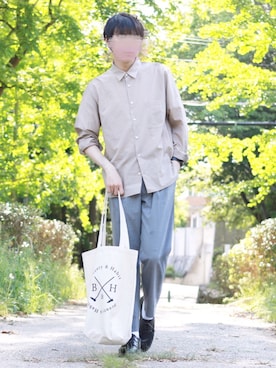 「腕まくり」｜「アイテム（その他）」を使った、りょうすけさん（メンズ・166cm）の春コーディネート