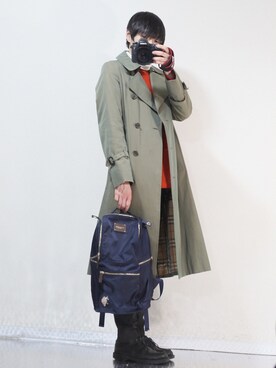 「バーバリー」｜「アイテム（その他）」を使った、りょうすけさん（メンズ・166cm）の冬コーディネート
