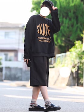 「neos（ネオス）のアイテム（スウェット）」を使った、りょうすけさん（メンズ・166cm）の夏コーディネート