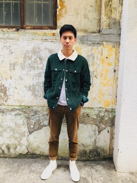 「PULL&BEAR（プルアンドベア）のアイテム（ジャケット/アウター）」を使った、bernard_yenさん（メンズ・178cm）の冬コーディネート