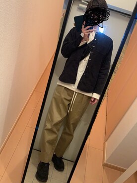 「FRANK LEDER(フランクリーダー)のアイテム(シャツ/ブラウス)」を使った、もっちりさん(メンズ・179cm)の春コーディネート