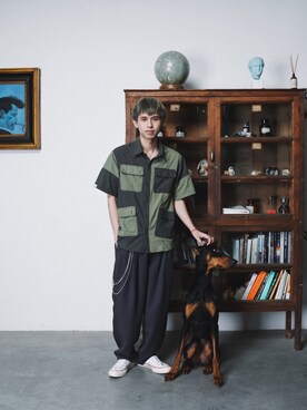 「工装」｜灰白光さん（メンズ・176cm）の春コーディネート