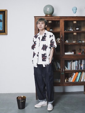 「工装」｜灰白光さん（メンズ・176cm）の春コーディネート