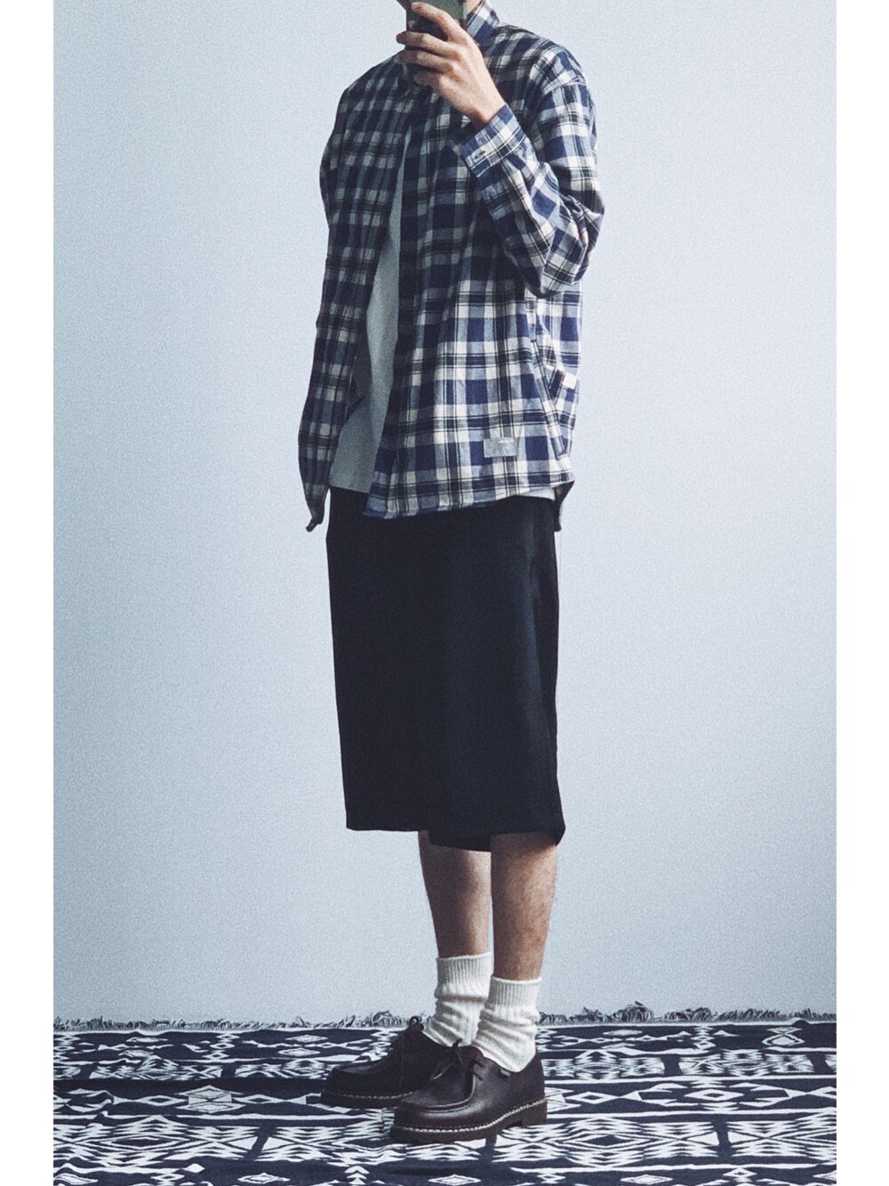 「ootd、夏、夏コーデ、休日スタイル、休日コーデ、Proteus、Paraboot」｜「Proteusのアイテム（シャツ/ブラウス、その他）」を使った、灰白光さん（メンズ・176cm）の夏コーディネートの1枚目の写真