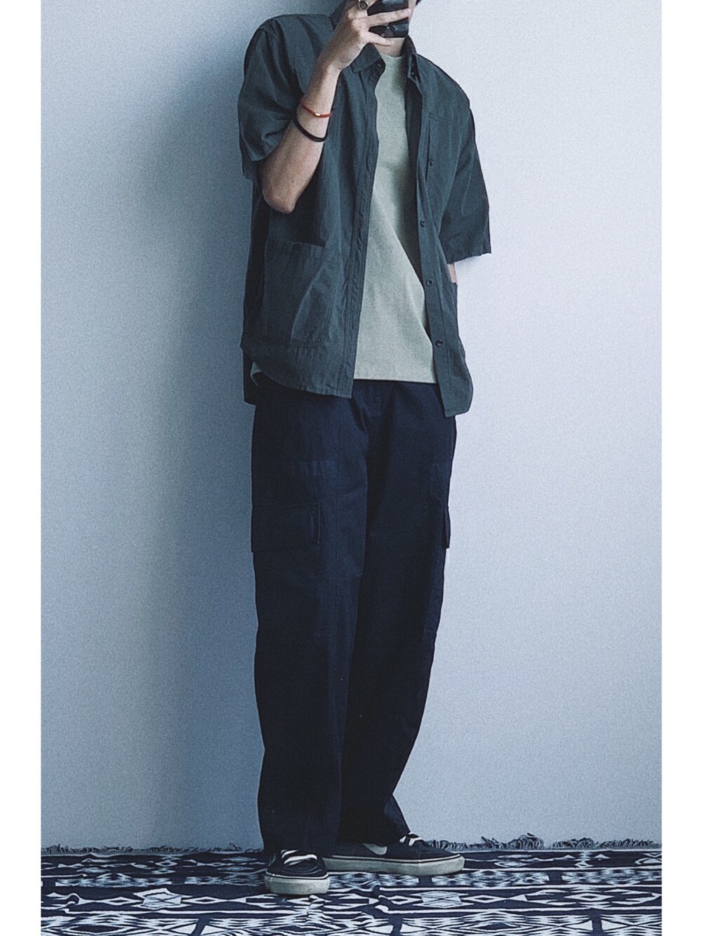 「ootd、夏、夏コーデ、休日スタイル、休日コーデ、VANS、Proteus」｜「Proteusのアイテム（シャツ/ブラウス、その他）」を使った、灰白光さん（メンズ・176cm）の夏コーディネートの1枚目の写真