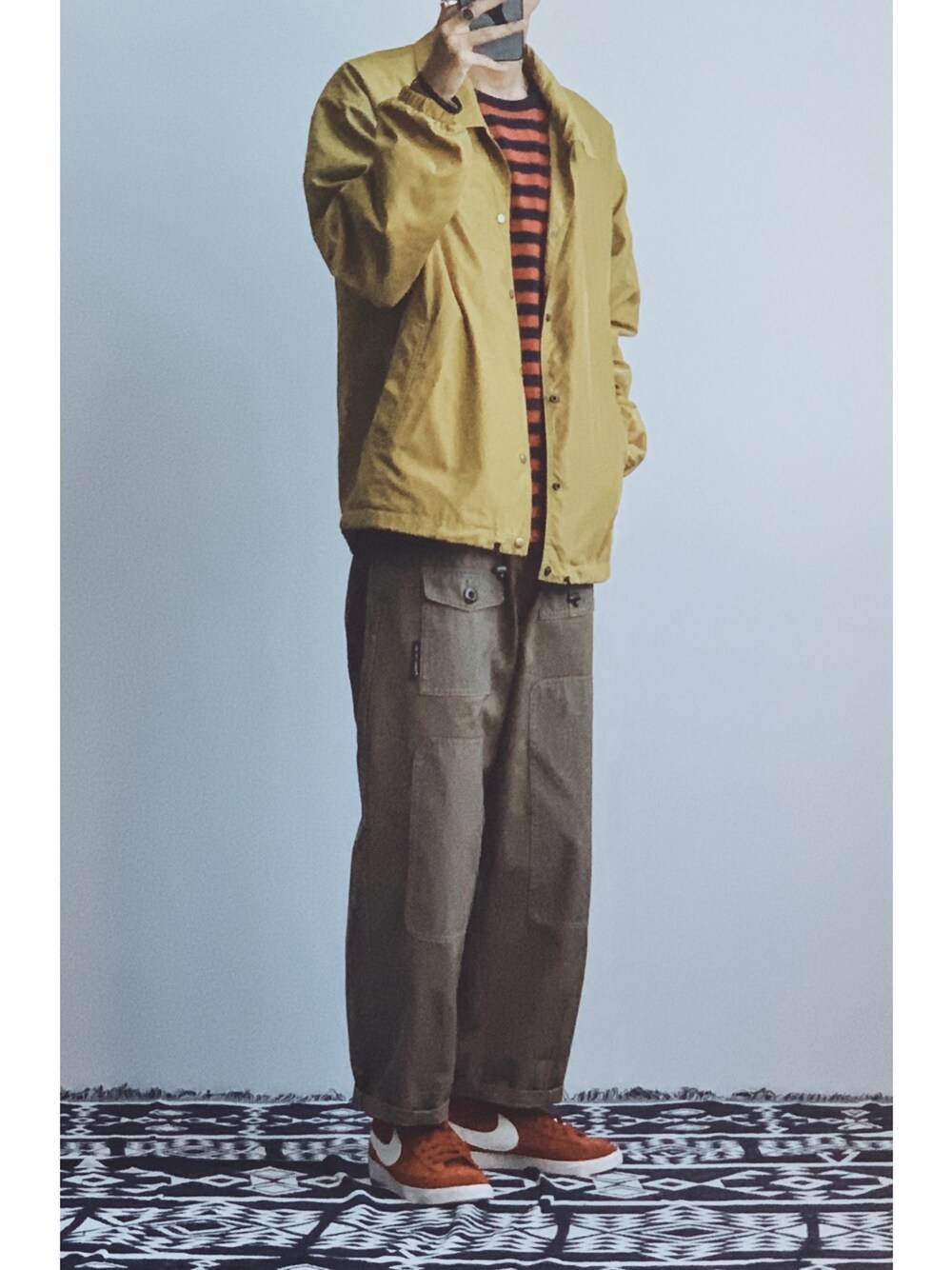 「ootd、秋のコーデ、秋コーデ、休日スタイル、休日コーデ、NIKE、Proteus」｜「Proteusのアイテム（マウンテンパーカー、その他）」を使った、灰白光さん（メンズ・176cm）の夏コーディネートの1枚目の写真