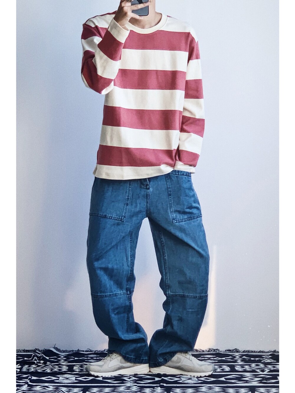 「ootd、夏、夏コーデ、秋のコーデ、秋コーデ、休日スタイル、休日コーデ、Proteus、NIKE」｜「Proteusのアイテム（Tシャツ/カットソー、その他）」を使った、灰白光さん（メンズ・176cm）の秋コーディネートの1枚目の写真