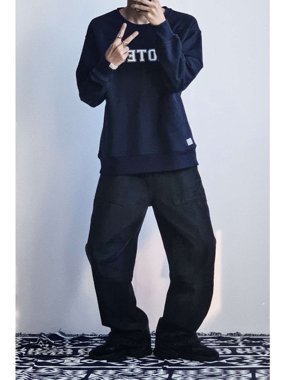 「ootd、秋のコーデ、秋コーデ、休日スタイル、休日コーデ、Proteus、adidas」｜「Proteusのアイテム（パーカー、その他）」を使った、灰白光さん（メンズ・176cm）の秋コーディネートの1枚目の写真