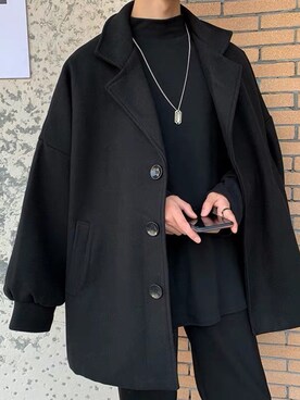 「韓国」｜「アイテム（ピーコート）」を使った、BUDZ ONLINE SHOPさん（メンズ・168cm）の秋コーディネート