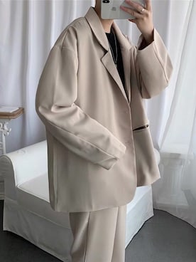 「オルチャンファッション」｜「アイテム（ジャケット/アウター）」を使った、BUDZ ONLINE SHOPさん（メンズ・177cm）の春コーディネート