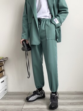 セットアップを使った 韓国 のメンズ人気ファッションコーディネート Wear
