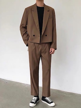 「韓国風コーデ」｜「アイテム（ジャケット/アウター）」を使った、BUDZ ONLINE SHOPさん（メンズ・175cm）の秋コーディネート