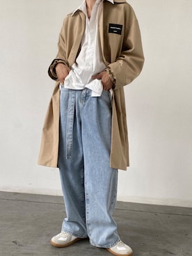 「韓国好きな人と繋がりたい」｜「アイテム（チェスターコート）」を使った、BUDZ ONLINE SHOPさん（メンズ・170cm）の冬コーディネート