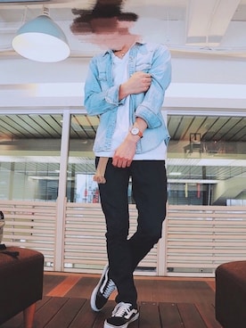 「Marc by Marc Jacobs（マークバイマークジェイコブス）のアイテム（アクセサリー）」を使った、Kさん（メンズ・173cm）の秋コーディネート