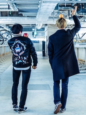 「DIESEL（ディーゼル）のアイテム（スタジャン）」を使った、Kさん（メンズ・173cm）の秋コーディネート