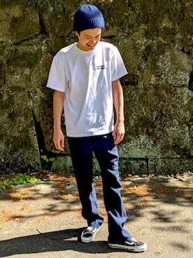 「URBAN RESEARCH（アーバンリサーチ）のアイテム（ニットキャップ/ビーニー）」を使った、KR-Tさん（メンズ・173cm）の春コーディネート