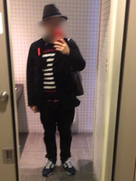 「GAP（ギャップ）のアイテム（ピーコート）」を使った、マッキーさん（メンズ・176cm）の冬コーディネート