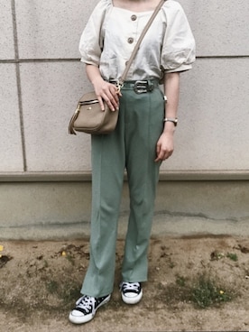 「H&M（エイチ・アンド・エム）のアイテム（腕時計）」を使った、nanam!さん（レディース・158cm）の夏コーディネート