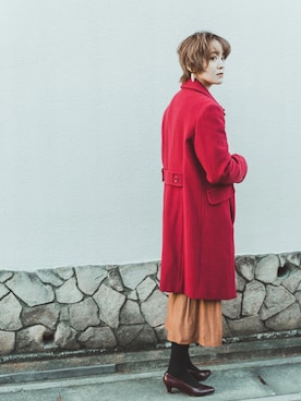 「Yves Saint Laurent（イヴサンローラン）のアイテム（パンプス）」を使った、Renさん（レディース・165cm）の冬コーディネート