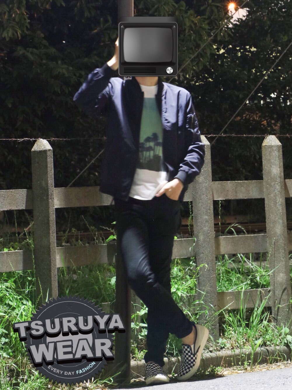 「シンプルコーデ、夏コーデ、MA-1、ZARA」｜「ZARAのアイテム（MA-1、ブルー系）」を使った、つるやさん（メンズ・173cm）の春コーディネートの1枚目の写真