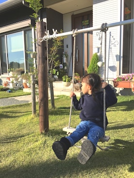 KaNyaDeʕ·͡ˑ·ཻʔさん（キッズ・90cm）の秋コーディネート